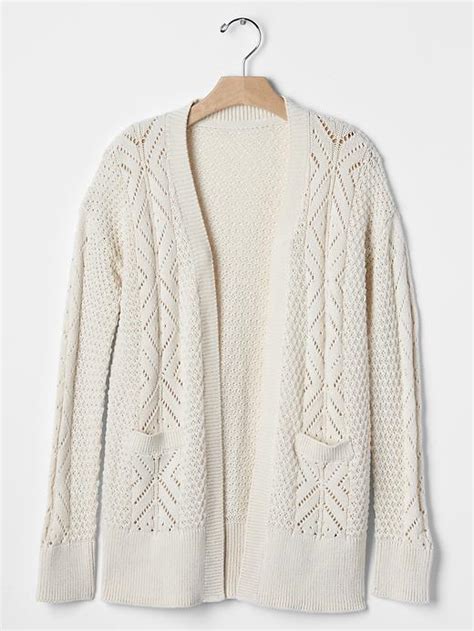 celine pointelle cardigan|pointelle open cardigan.